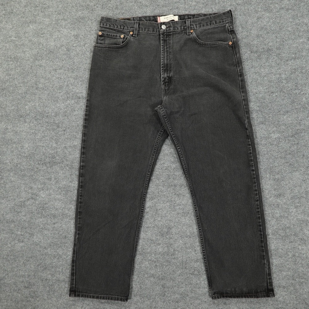 Vintage Levis 505 Jeans Men 38x30  Black Regular Fit Straight Leg Y2K